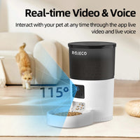 ROJECO Smart Cat Feeder - Camera, Voice, Remote Control