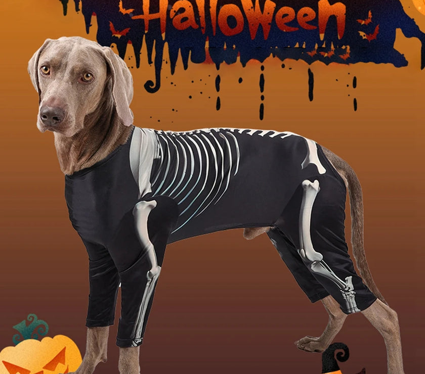 Halloween Dog Clothes Funny Big Dog Skeleton Costumes Halloween Pet Cat Cosplay Costumes Puppy Jacket Clothes Pet Party Clothing