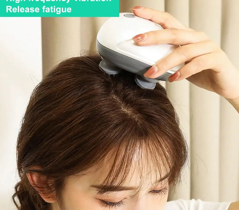 Cat Massager Waterproof Soft Head Comfortable Adjustable Modes Handheld Electric Scalp Massager Pet Supplies