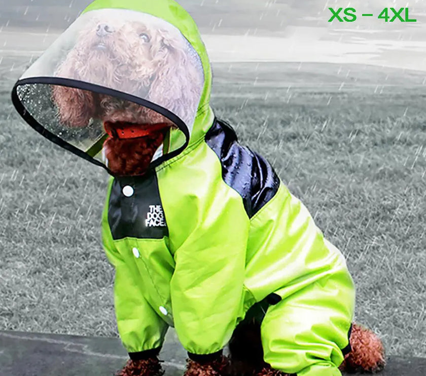 Pet Dog Raincoat The Dog Face Pet Clothes Jumpsuit Waterproof Dog Jacket Dogs Water Resistant Clothes for Dogs Pet Coat