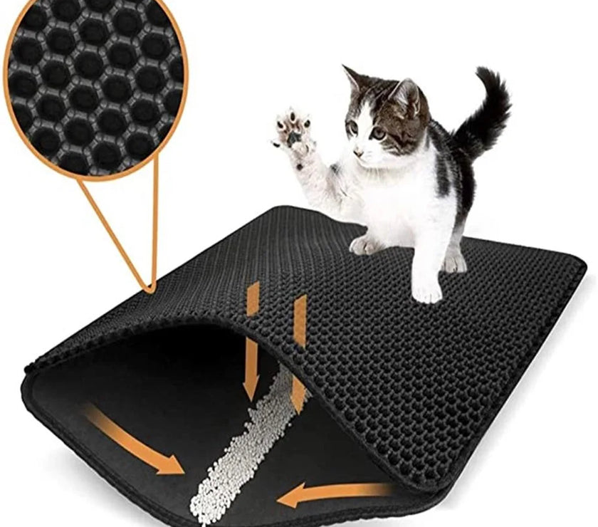 Litter-Free Zone: Double Layer Cat Litter Mat