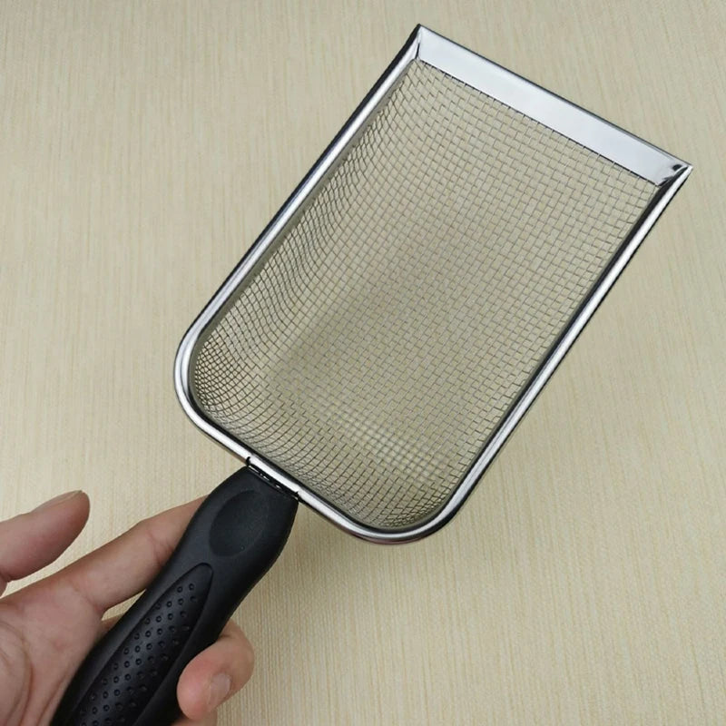 Durable Pet Litter Scoop - Metal, Stainless Steel Handle