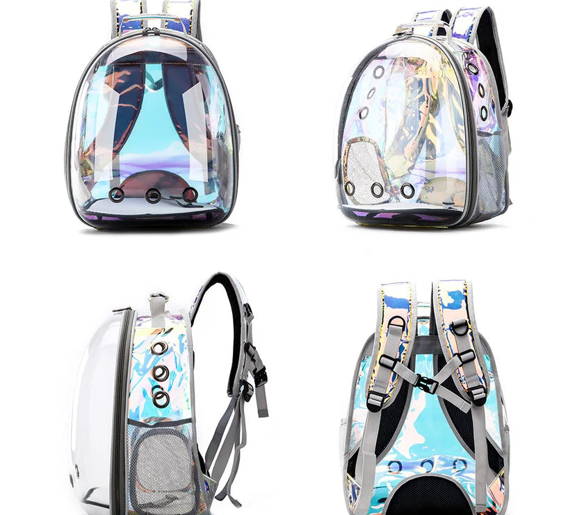 Free shipping Cat bag Breathable Portable Pet Carrier Bag Outdoor Travel backpack for cat and dog Transparent Space pet Backpack