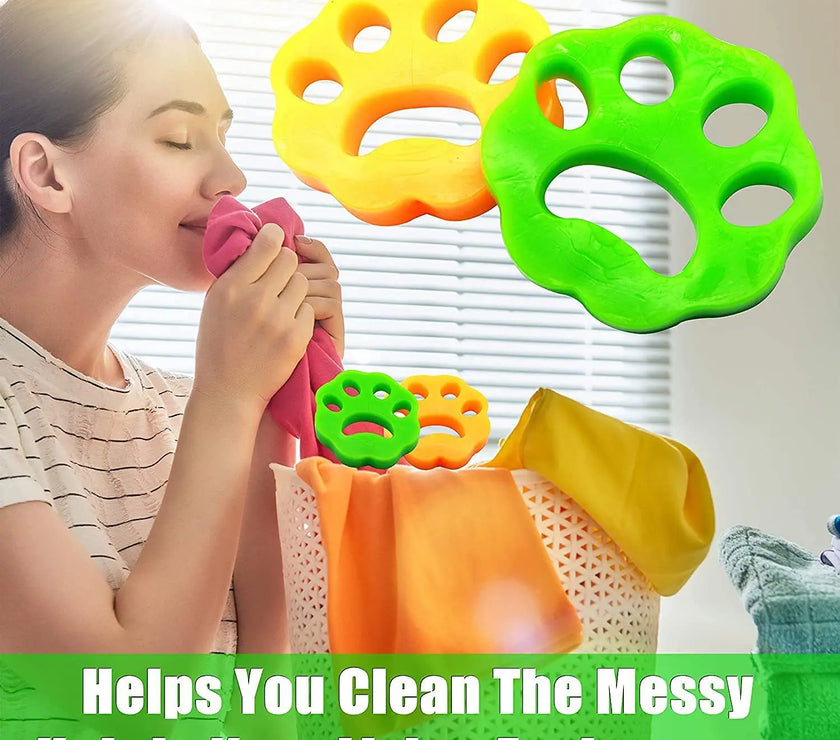 Catch Those Fuzzy Critters! Reusable Pet Hair Remover for Laundry (Works in Washer & Dryer).