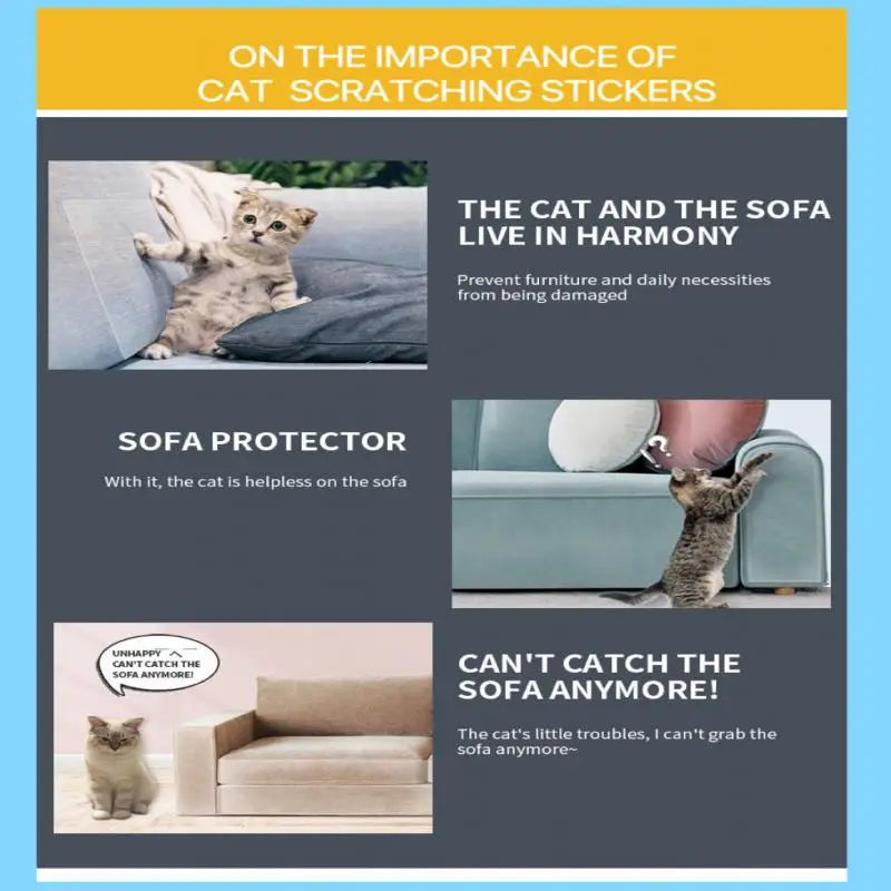 Cat Scratch Deterrent Tape - Transparent, Self-Adhesive