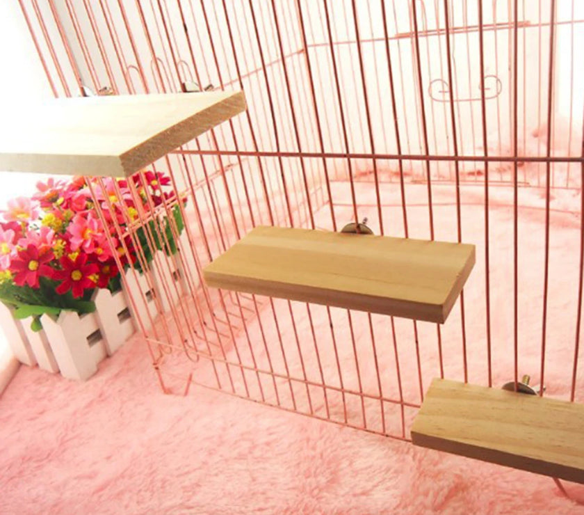 Pet Wood Stand Platform Hamster Guinea Pig Toys Paw Grinding Gerbils Springboard Pet Jumping Board Home Supplies