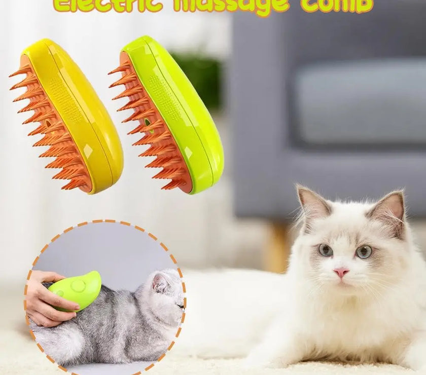 Say Goodbye to Shedding! Innovative Cat Steam Brush & Dog Groomer in One