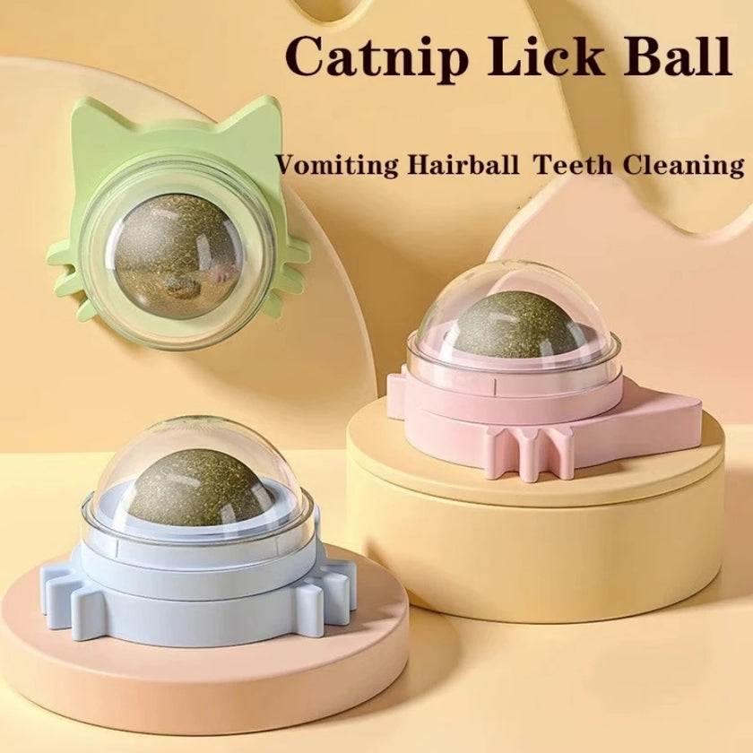 Interactive Cat Toy - Rotatable Catnip Ball