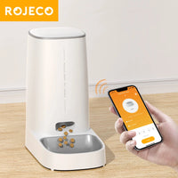 ROJECO Smart WiFi Cat Feeder - Remote Control, Automatic