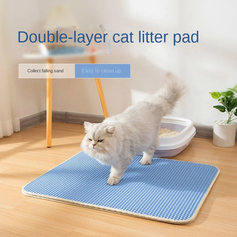 Litter-Free Zone: Double Layer Cat Litter Mat