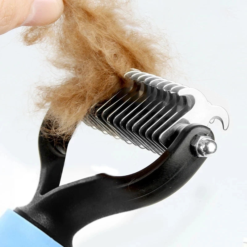 Dog Comb Cat Brush Pet Hair Removal Comb for Dogs Cat Dematting Deshedding Brush Pets Fur Knot Cutter Pet Grooming Tools