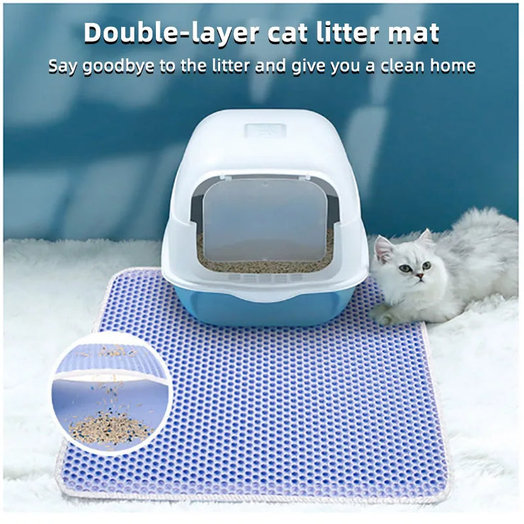 Litter-Free Zone: Double Layer Cat Litter Mat