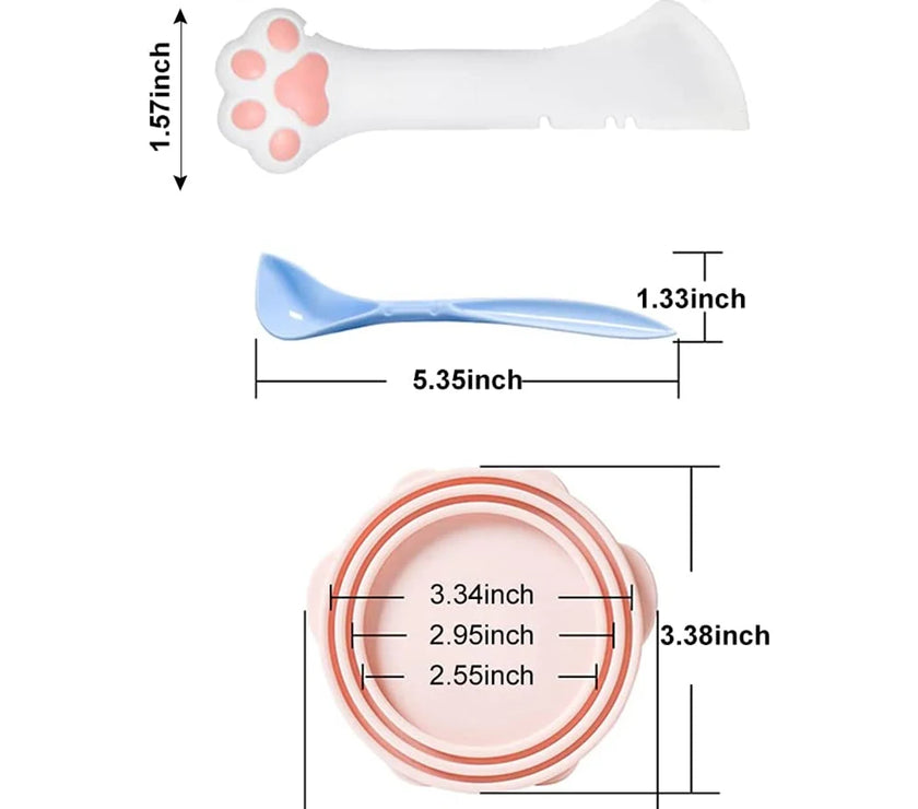 Cat Food Can Lid Spoon Silicone Can Covers Dog Cat Can Lids Food Preservation for Pets Wet Food Storage Lid Dog Accessories