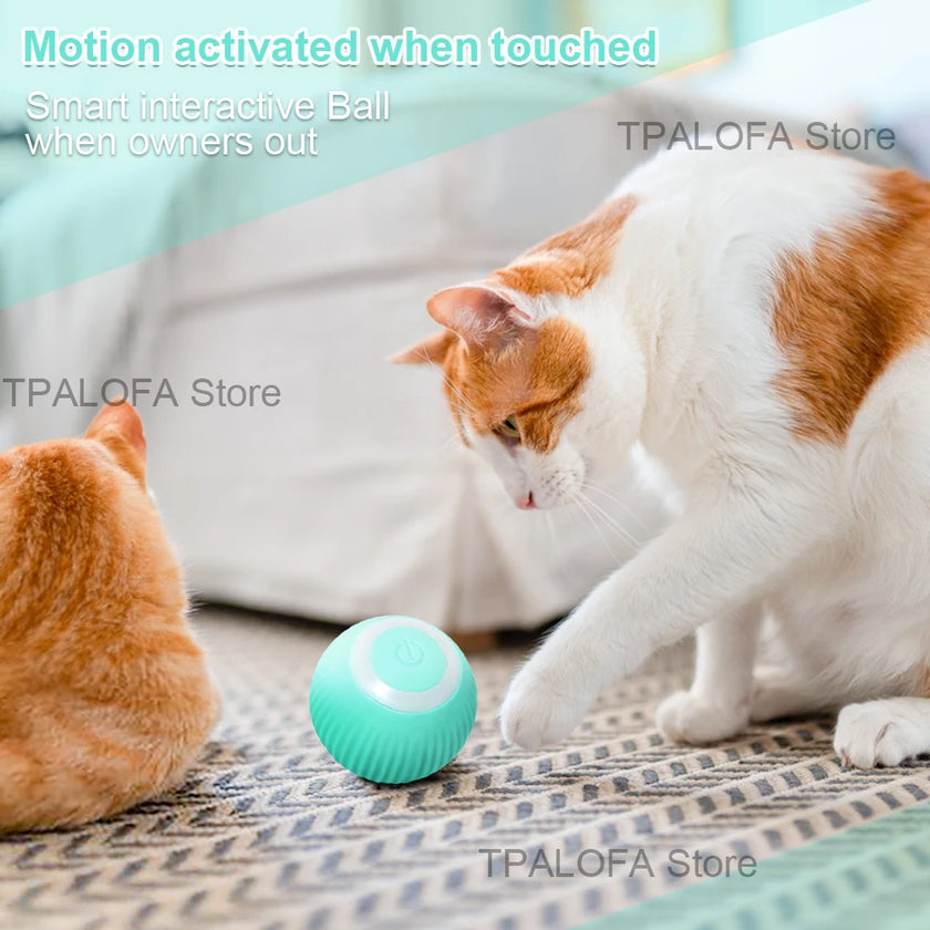 Smart Cat Toys Electric Cat Ball Automatic Rolling Ball Cat Interactive Toys Pets Toy For Cats Indoor Playing Cat Accessories