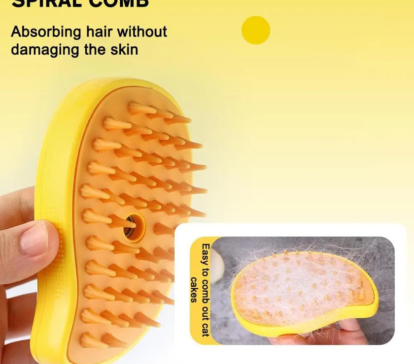 Say Goodbye to Shedding! Innovative Cat Steam Brush & Dog Groomer in One