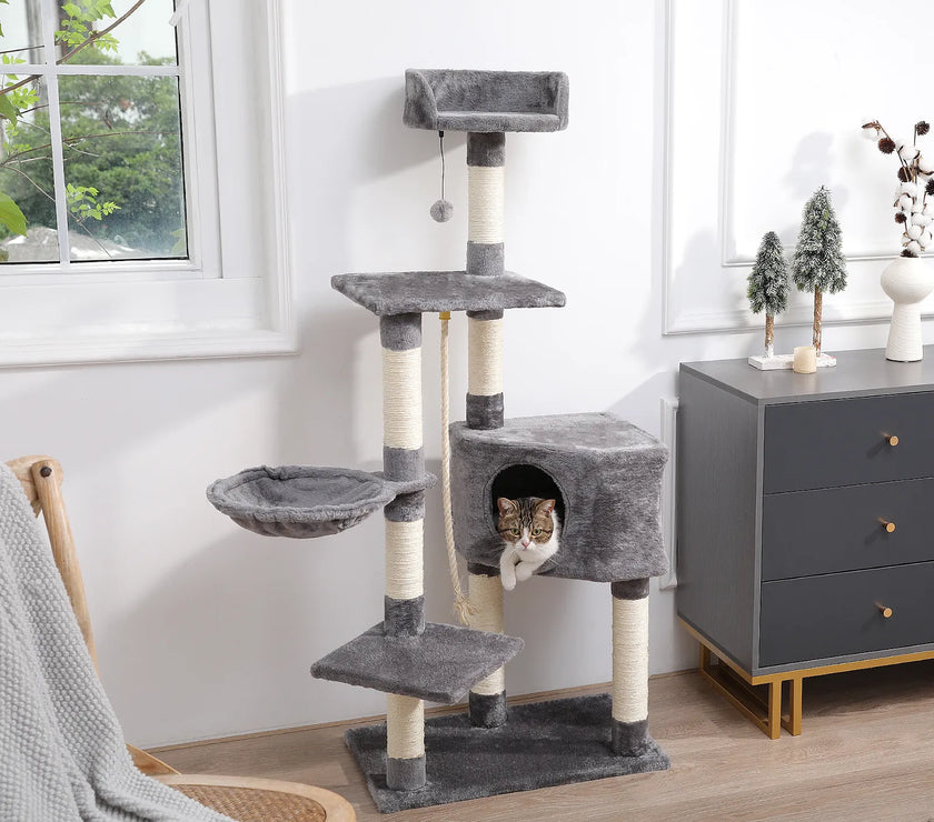 Domestic Delivery Multi-Level Cat Tree Tower Climb Furniture Scratching Post for Indoor House Pet Supplies Kitten Toy Cozy Condo