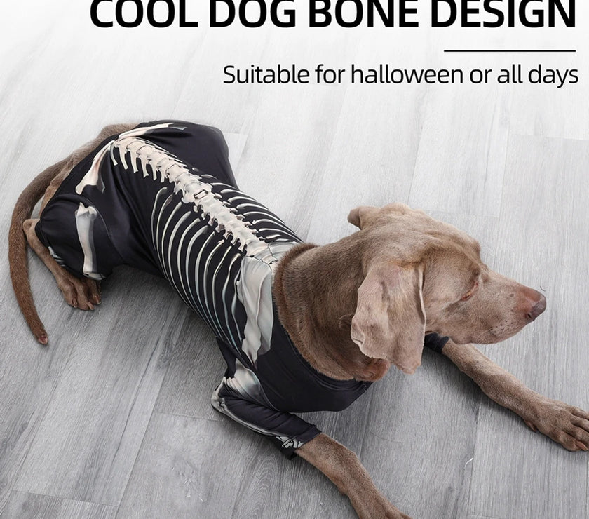 Halloween Dog Clothes Funny Big Dog Skeleton Costumes Halloween Pet Cat Cosplay Costumes Puppy Jacket Clothes Pet Party Clothing