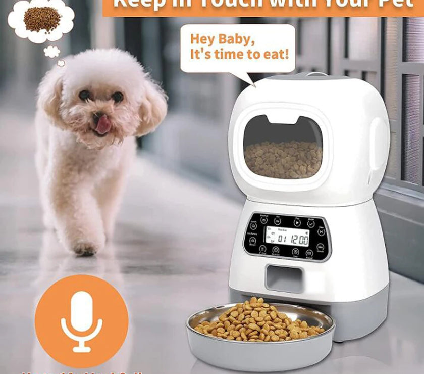 Smart Pet Feeder & Water Fountain: Auto Food & Fresh Water for Cats & Dogs (3.5L/2L) + App Control!