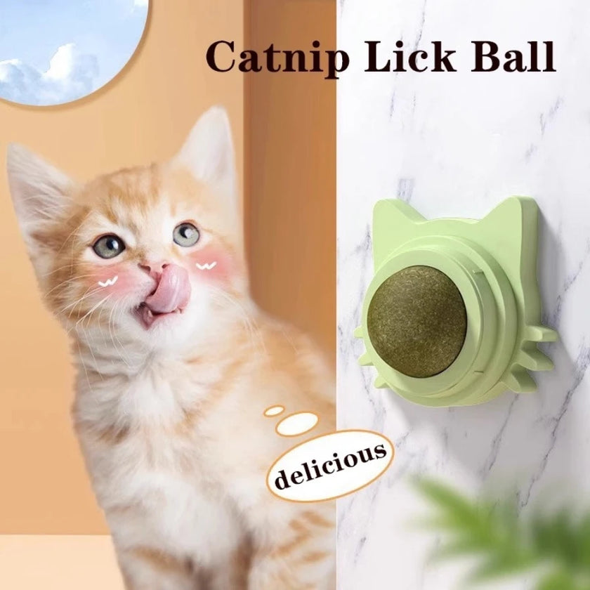 Interactive Cat Toy - Rotatable Catnip Ball