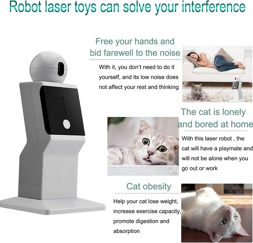 ATUBAN Automatic Laser Cat Toy - Random Movement