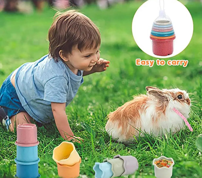 Rabbit Stacking Cups (Treat Dispenser) | Enrichment for Play & Boredom