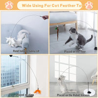 Feather-Fly Cat Toy Wand