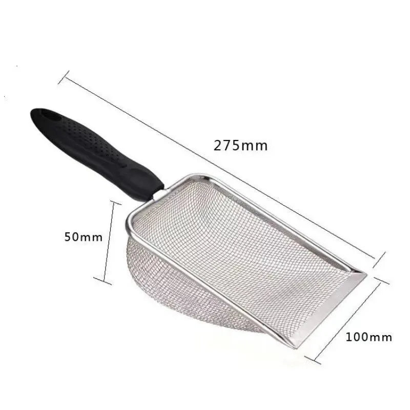 Fine-Pore Stainless Steel Litter Scoop