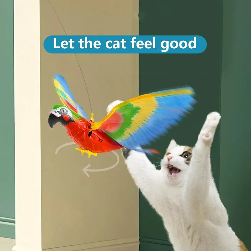 Realistic Flying Bird Cat Toy - Electric & Interactive