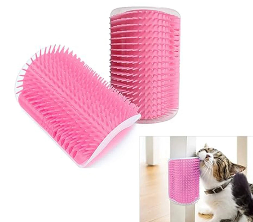 Corner Cat Brush with Catnip - Interactive Toy