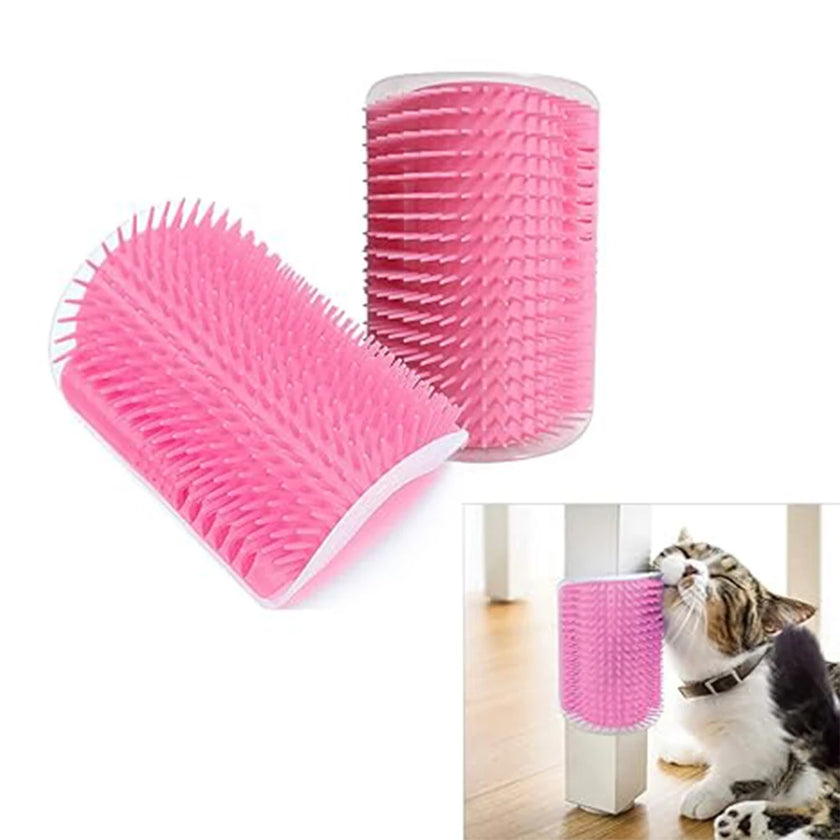 Corner Cat Brush with Catnip - Interactive Toy