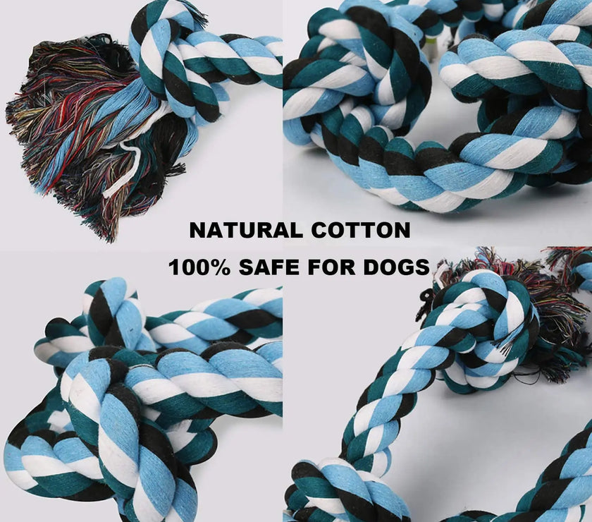 Dog Bite Rope Toys Pet Grind Tooth Toys Cotton Rope Material Harmless Dogs Tooth Cleaning Toys Pet Dog Rope Toys