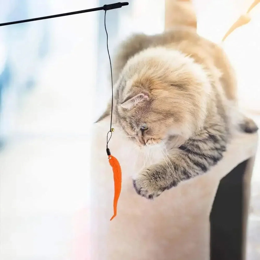 Cat Feather Toy with Bell - Interactive & Stimulating