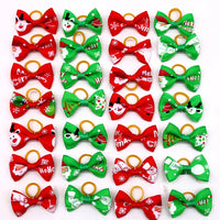 Dog Grooming Bows (10, 20, or 30 Pack) - Small Dog & Cat Hair Bows with Rubber Bands